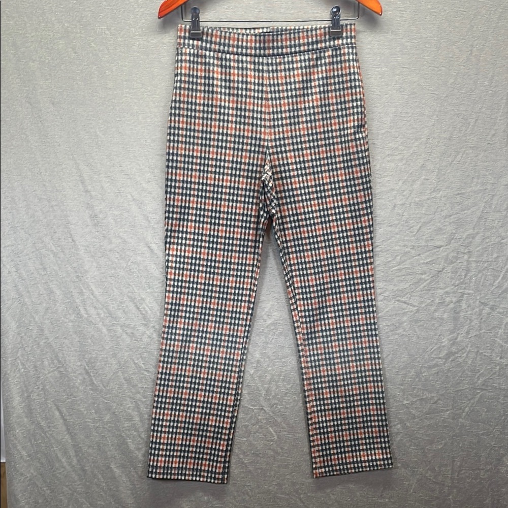 Black and‎ White Houndstooth Straight Leg Pants